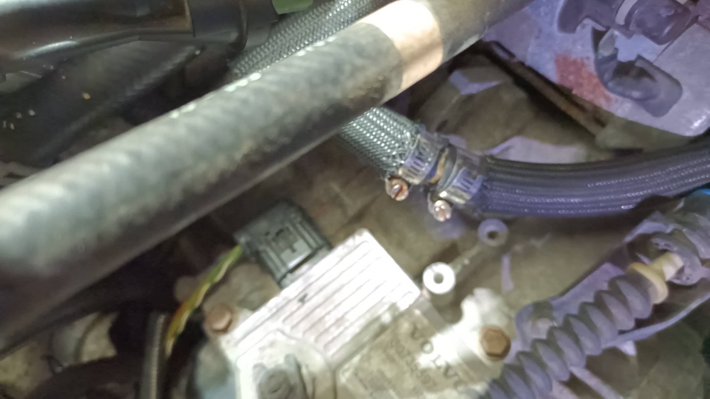 Coolant Hose Spliced together