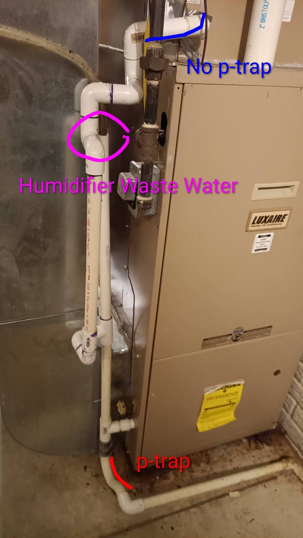 Original Setup of MY HVAC Draining System